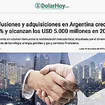 Las fusiones y adquisiciones en Argentina crecen un 7% y alcanzan los USD 5.000 millones en 2025